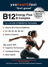 Load image into Gallery viewer, Front Product Label Yes Health Fast Energy Plus B Complex Transdermal Patches