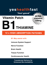 Load image into Gallery viewer, B1 Thiamine Vitamin Patches 150mg 0718157047082 Front of packet